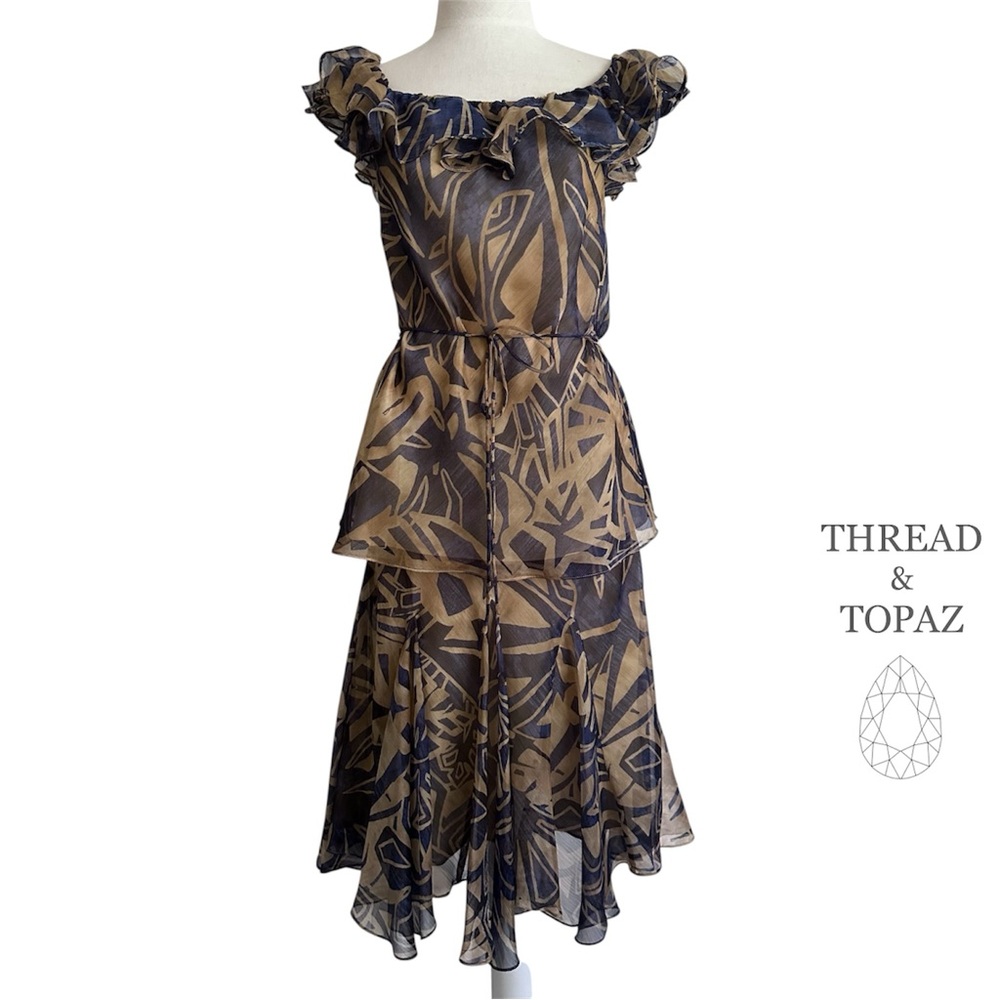 Lauren Ralph Lauren 2 Piece Ruffle Top & Skirt Set